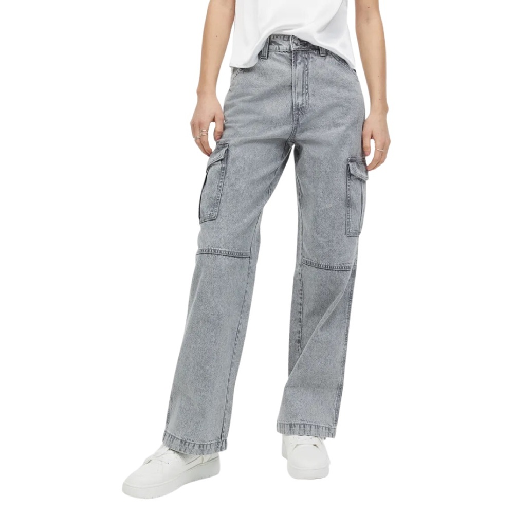 90s Baggy High Waist Cargo Jeans